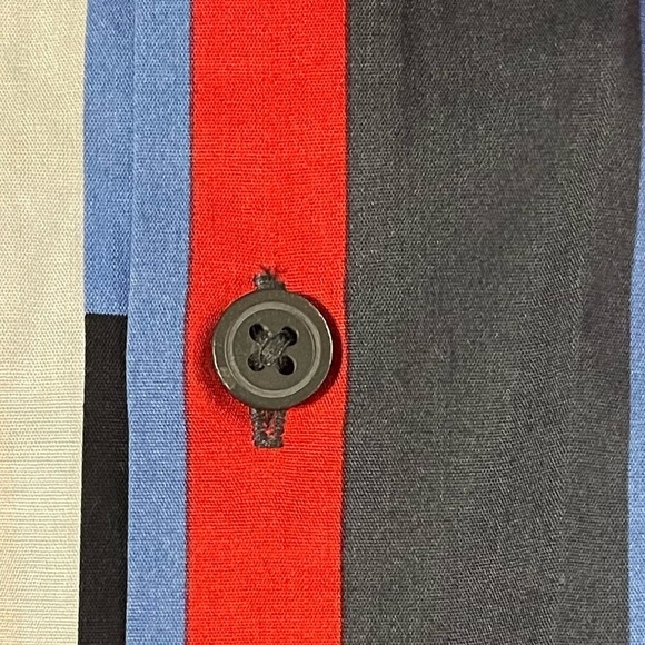 Alfani Mens multicolored Vertical Striped Shirt Long Sleeve Hit Colorful - Picture 4 of 7